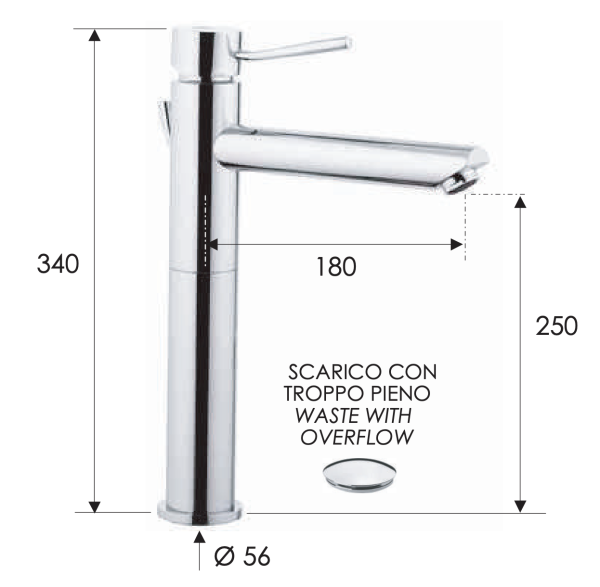 Смеситель для раковины Remer Minimal N10LXL