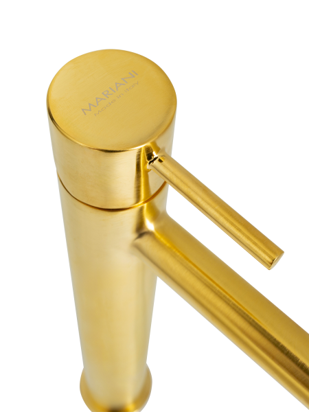 Смеситель для раковины Mariani Next A22398NS12, золото брашированное