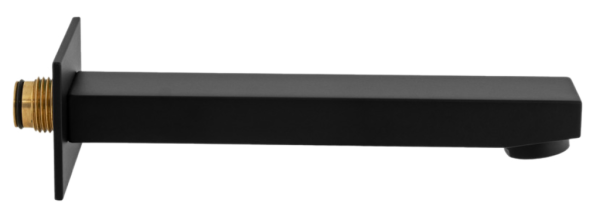 Излив настенный 18 см Remer Qubika 91QNO, черный матовый