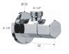 Запорный вентиль 1/2*1/2 Remer 128E1212