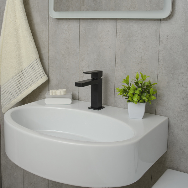 Смеситель для раковины Mariani Rebel A14380RE12, черный матовый