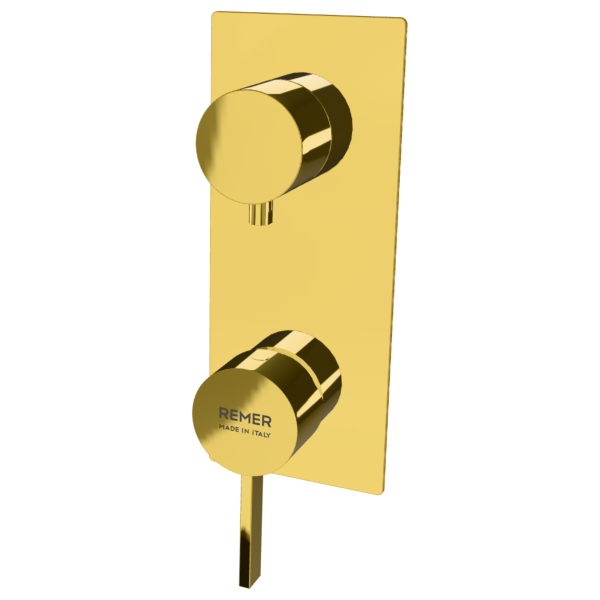 Смеситель для душа Remer Metrica MC92WBDO, золото глянцевое