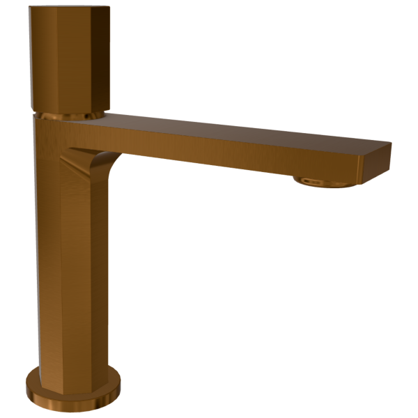 Смеситель для раковины Remer Ottagono ON12CU, медь брашированная PVD