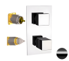 Смеситель термостатический для душа Remer Q-Elegance QT92KBCFP, черный брашированный хром