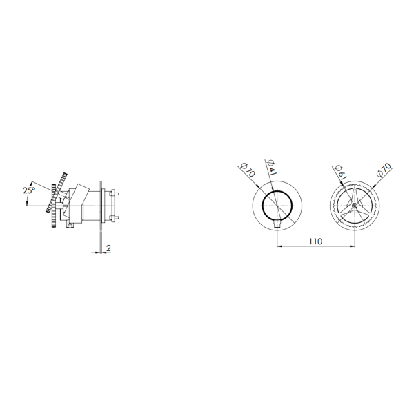 Смеситель для душа Remer Chrono CH92ZPWBRP, медь брашированная