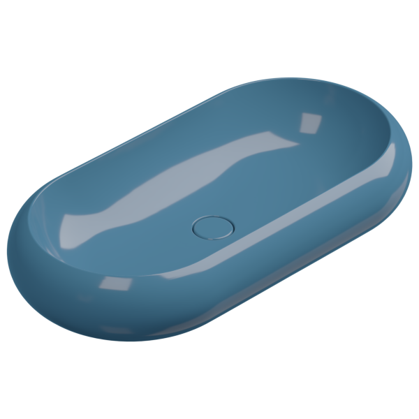 Раковина накладная 80x42 см GSG Ceramic Design Petra PELAV80040, Denim Glossy