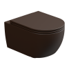 Чаша подвесного унитаза биколор со смывом Eco Clean (торнадо) и креплением GSG Ceramic Design Like RULKWCSOECBI000/035FI, White/Cacao Matt