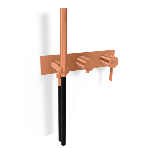 Смеситель для душа Remer Metrica MC97D3WBRP, медь брашированная