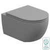 Чаша подвесного унитаза биколор со смывом Eco Clean (торнадо) GSG Ceramic Design Like LKWCSOECBI000/038, White/Fumo Matt