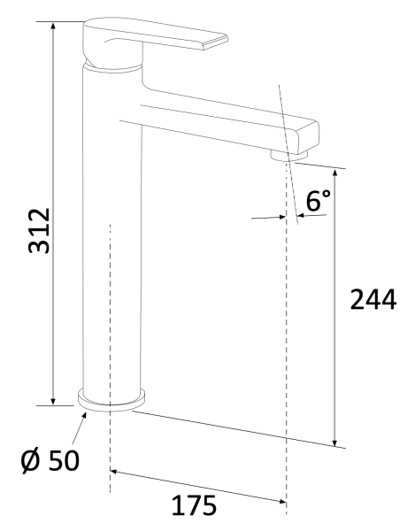 Смеситель для раковины Mariani Artic A37398AT, белый матовый