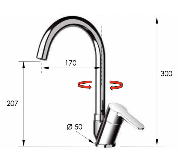 Смеситель для кухни Remer Winner W42B