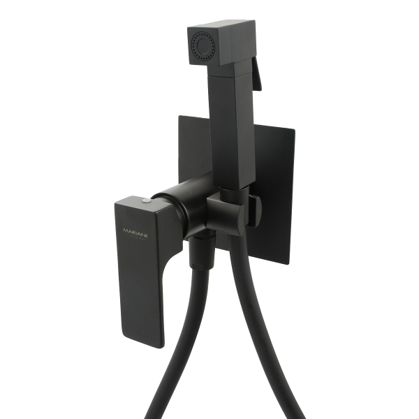 Гигиенический душ со смесителем Mariani Rebel B14185RE, черный матовый