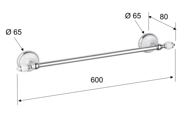 Полотенцедержатель 60 см Remer Epoca EP30CR