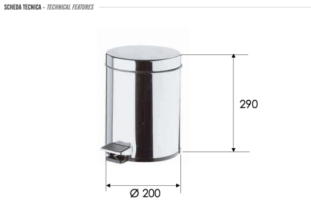 Ведро 5 литров Remer RB502CR