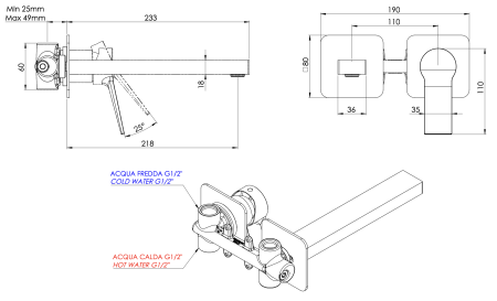 Смеситель для раковины Remer Slash SL15PL