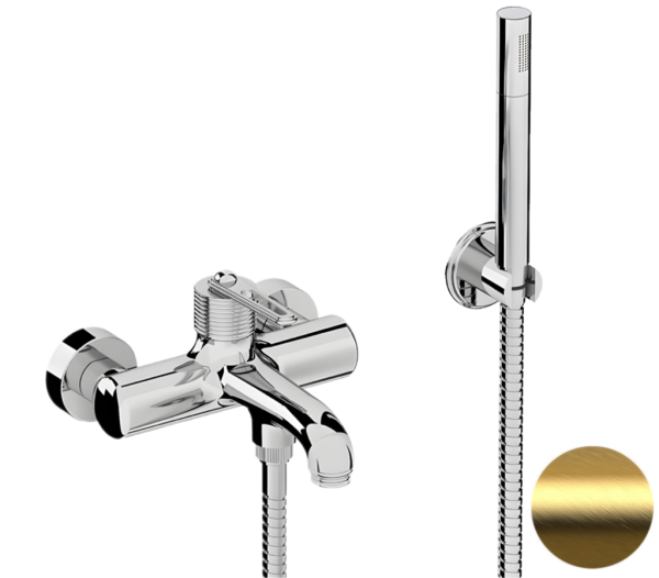 Смеситель для ванны Daniel Brooklyn BY610DP, золото брашированное