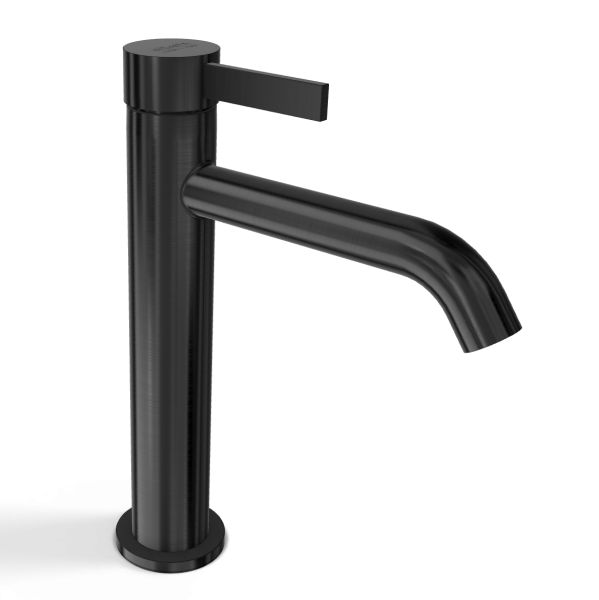 Смеситель для раковины Remer Metrica MC12AGM, оружейная сталь PVD