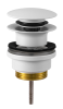 Донный клапан универсальный 1”1/4 Remer 905CCR114BO, белый матовый