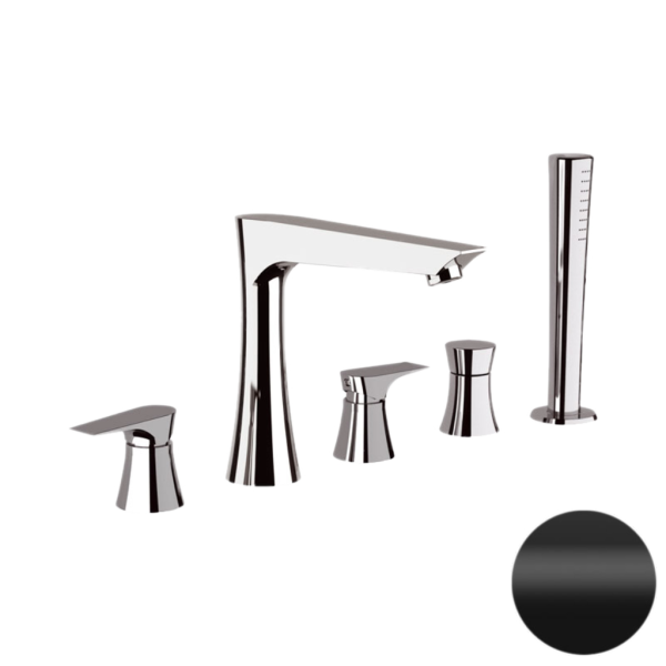 Смеситель для ванны Daniel Diva DV449115, чёрный матовый