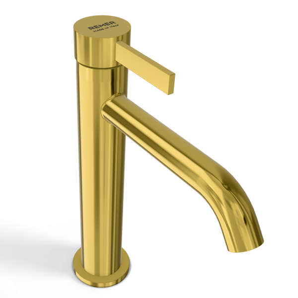 Смеситель для раковины Remer Metrica MC12ADO, золото глянцевое