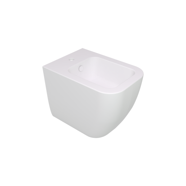 Биде приставное GSG Ceramic Design Brio BRBI01000, белый глянцевый