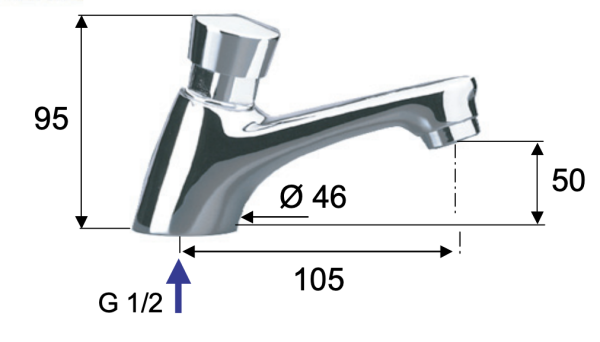 Кран порционный для раковины Remer Tempor TE15