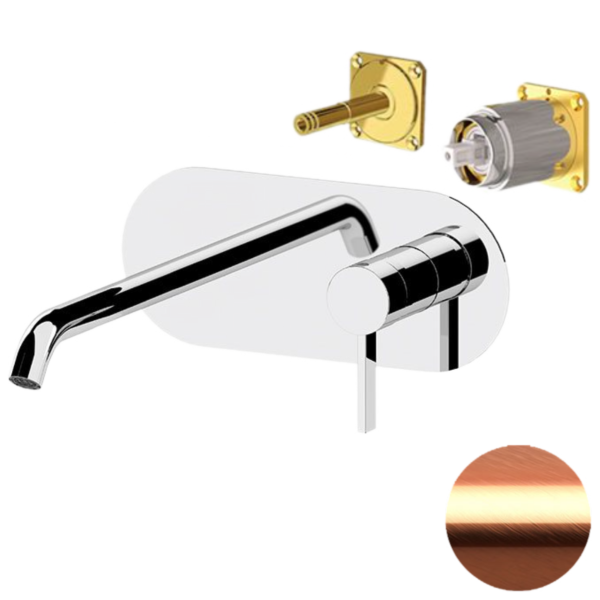 Смеситель для раковины Remer Metrica MC15LKBRP, медь брашированная