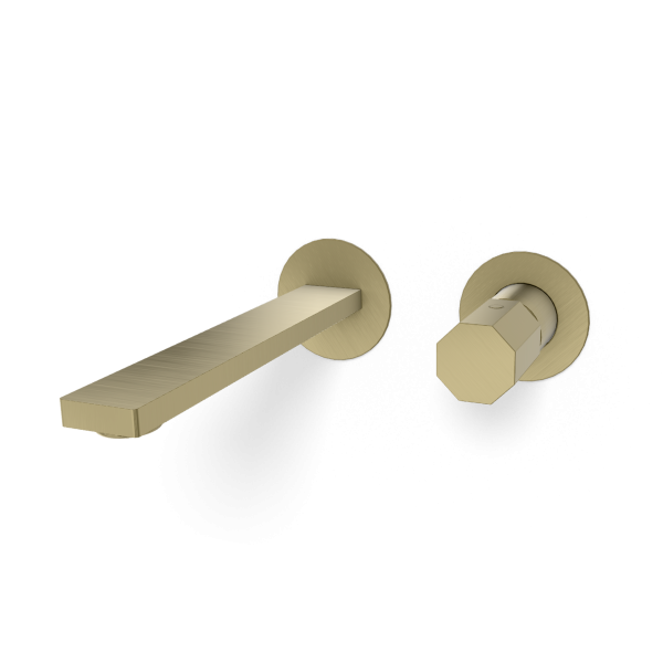 Смеситель для раковины Remer Ottagono ON15PWBCH, шампань брашированная PVD
