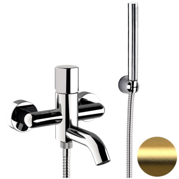 Смеситель для ванны Daniel Trilogy TG610DP, золото брашированное