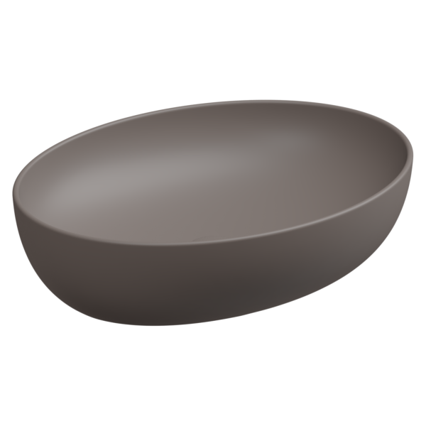 Раковина накладная 55x42 см GSG Ceramic Design Easy EALAVOV55029, Tortora Matt