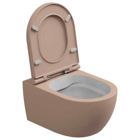 Чаша подвесного унитаза биколор GSG Ceramic Design Like LKWCSOBI000/032, White/Cipria Matt