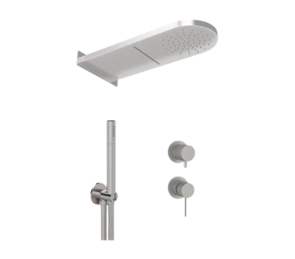 Душевая система Remer X Style INOX SSX93PS02MMCA, нержавеющая сталь