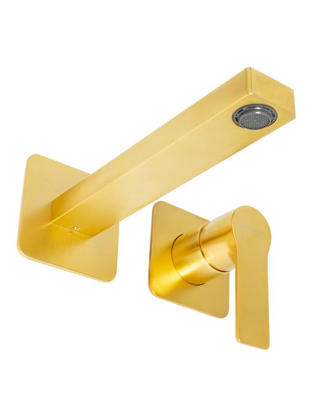 Смеситель для раковины Mariani Kali B22565KLP, золото брашированное