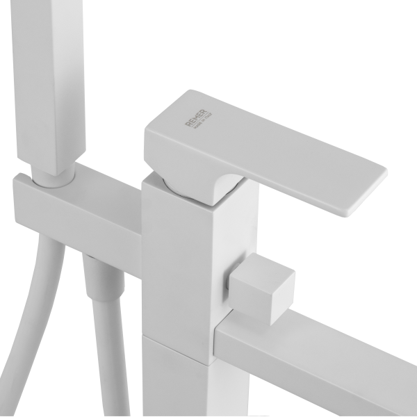 Смеситель для ванны Remer Absolute AU08BO, белый матовый