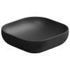 Раковина накладная 45 см GSG Ceramic Design Easy EALAVQU45003, черный матовый