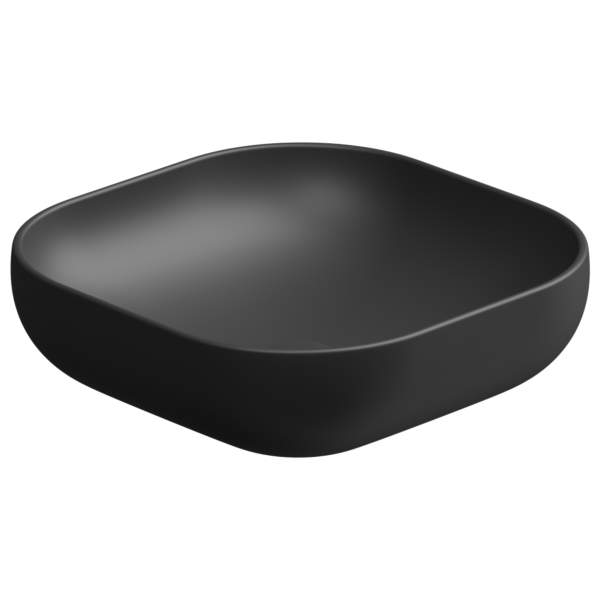 Раковина накладная 45 см GSG Ceramic Design Easy EALAVQU45003, черный матовый