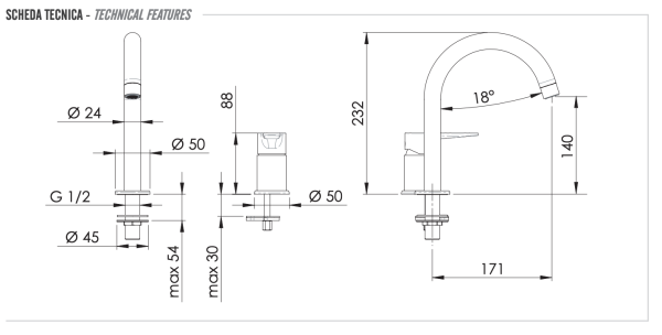Смеситель для раковины Remer Winner W57