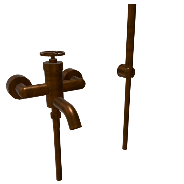 Смеситель для ванны Remer Chrono CH02BR, бронза масляная