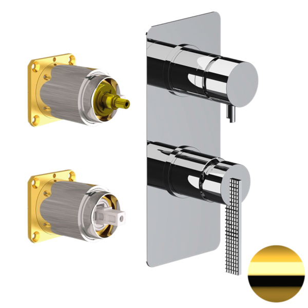 Смеситель для душа Daniel Club ANC612D2KBDO, золото глянцевое