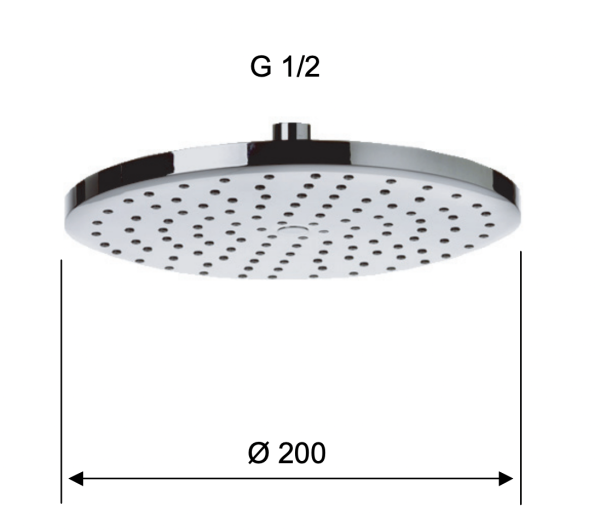 Верхний душ с шарнирным соединением 20 см Remer 356MD20X