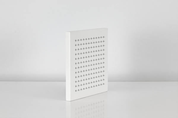 Верхний душ с шарнирным соединением 20 см Remer 359SSBOX, белый матовый