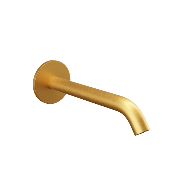 Излив настенный 16 см Remer X Style 91XBG, золото брашированное