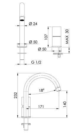 Смеситель для раковины Remer Edge EG557