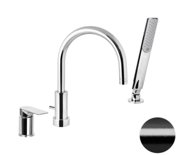 Смеситель для ванны Remer Infinity I07CFP, черный брашированный хром