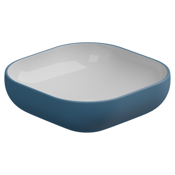 Раковина накладная биколор 45 см GSG Ceramic Design Easy EALAVQU45BI000/027, White/Denim Matt