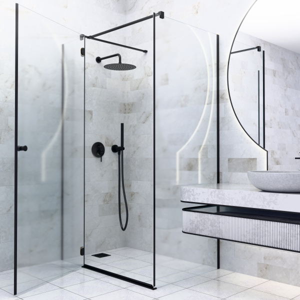 Верхний душ с шарнирным соединением 30 см Mariani Tondo B14ST00130, черный матовый