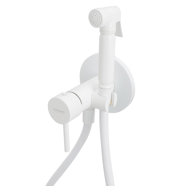 Гигиенический душ со смесителем Mariani Next B37185NXW, белый матовый