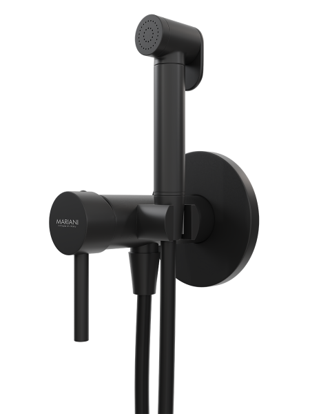 Гигиенический душ со смесителем Mariani Next B14185NXW, черный матовый