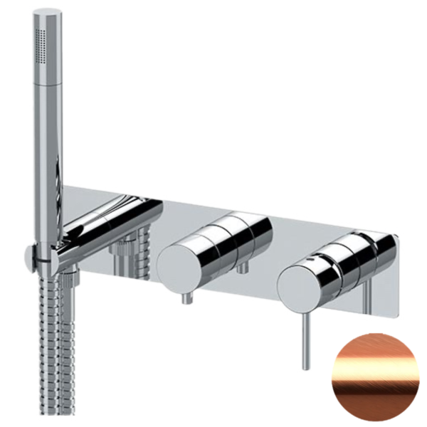 Смеситель для душа Remer X Style X97D3WBRP, медь брашированная