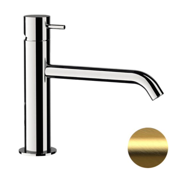 Смеситель для раковины Daniel Tokyo TK606XNDP, золото брашированное